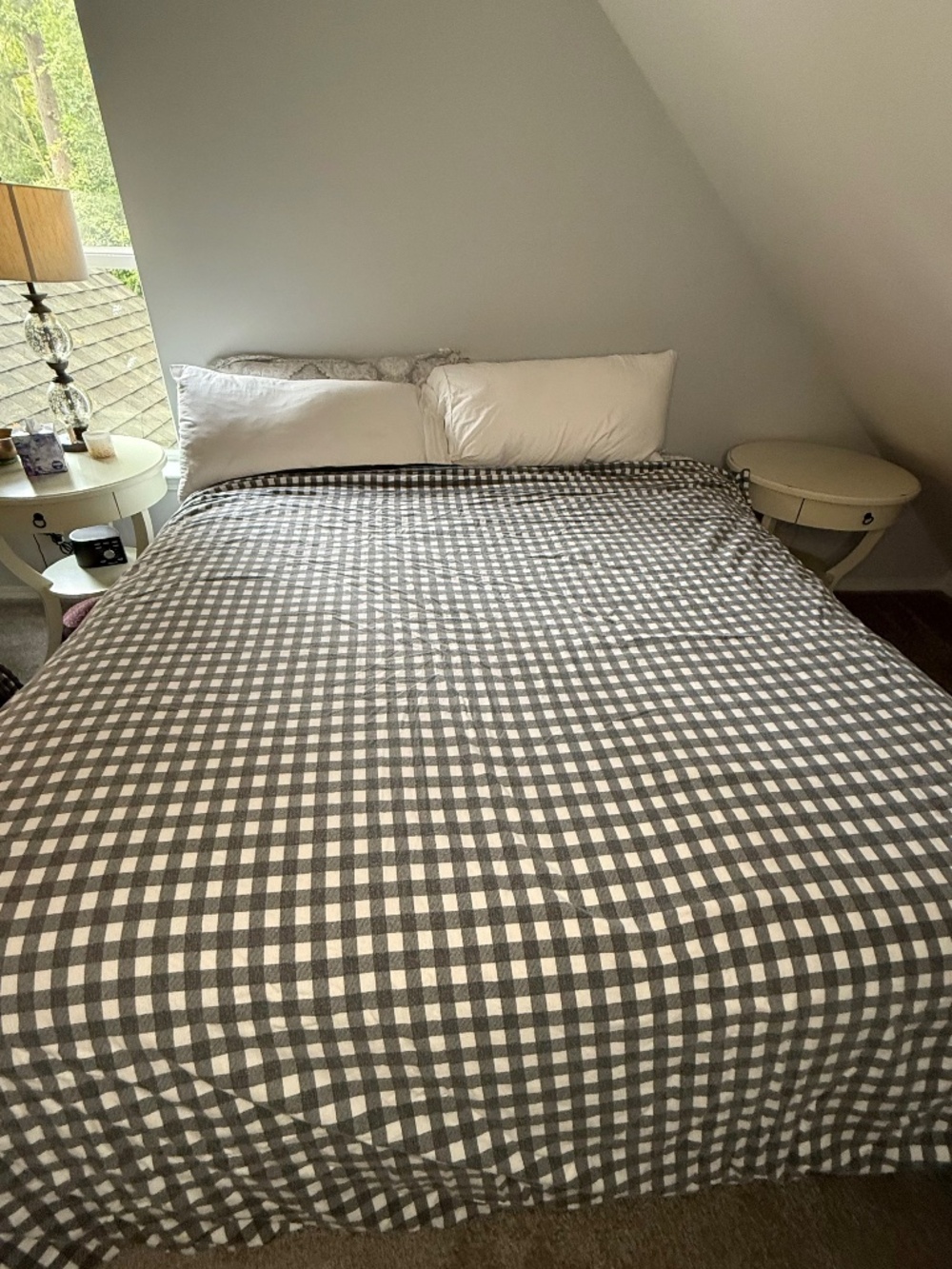 Eddie Bauer Lakehouse Plaid King Duvet Cover + 2 Shams Reversible Cotton